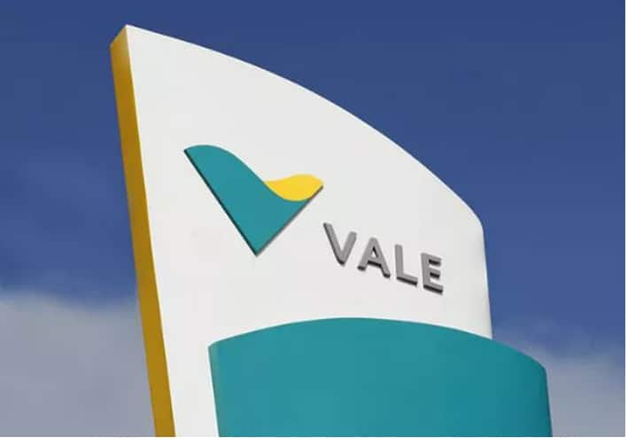 Imagem mostra logo da empresa Vale (VALE3)