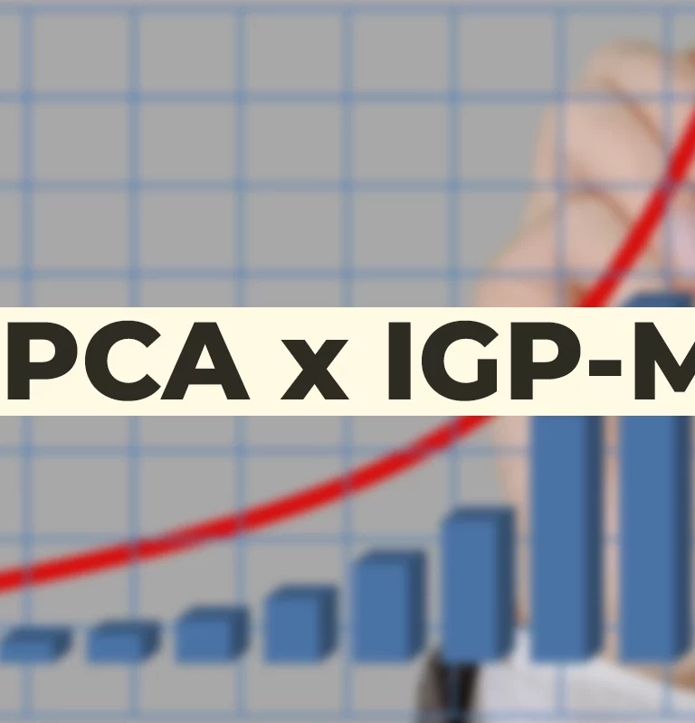 Imagem mostra gráfico e remete aos índices IPCA e IGP-M