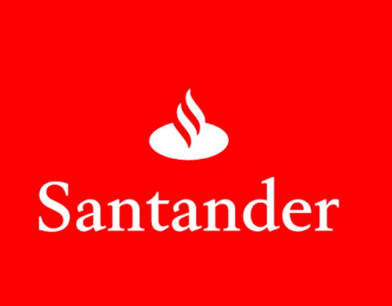 Imagem mostra logo do Santander SANB11