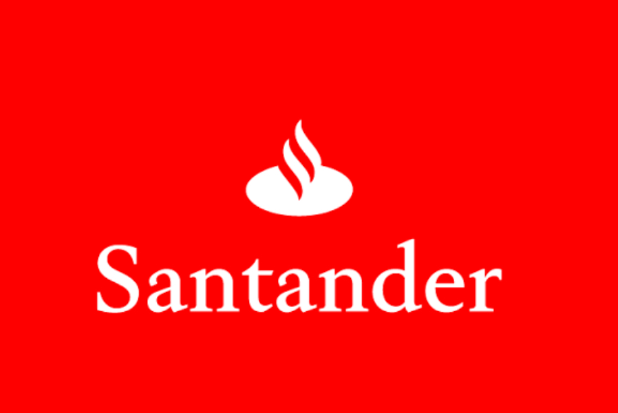 Imagem mostra logo do Santander SANB11