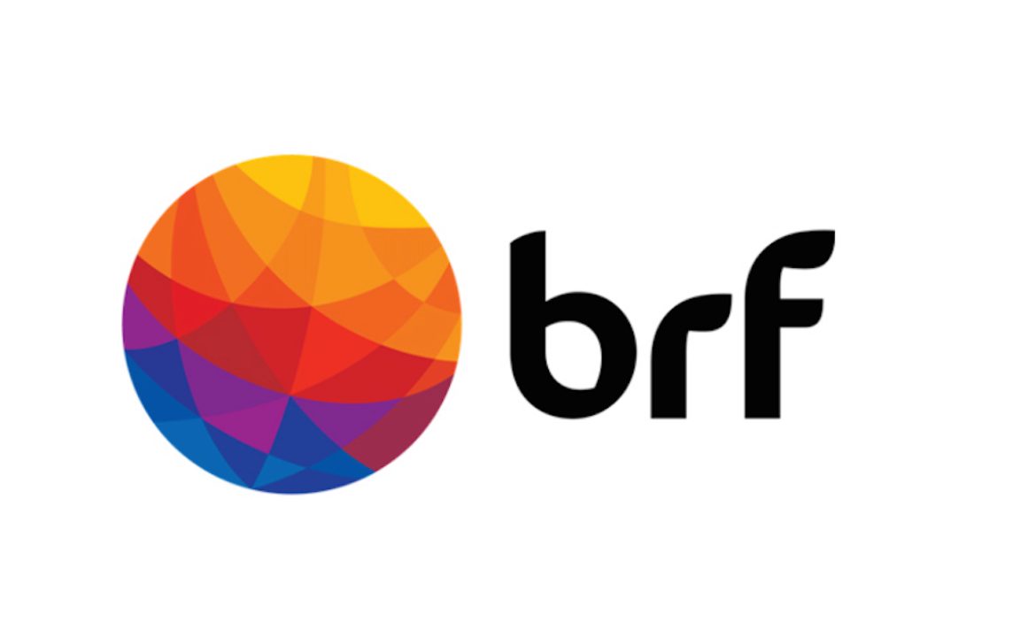 Imagem mostra logo da BRF (BRFS3)